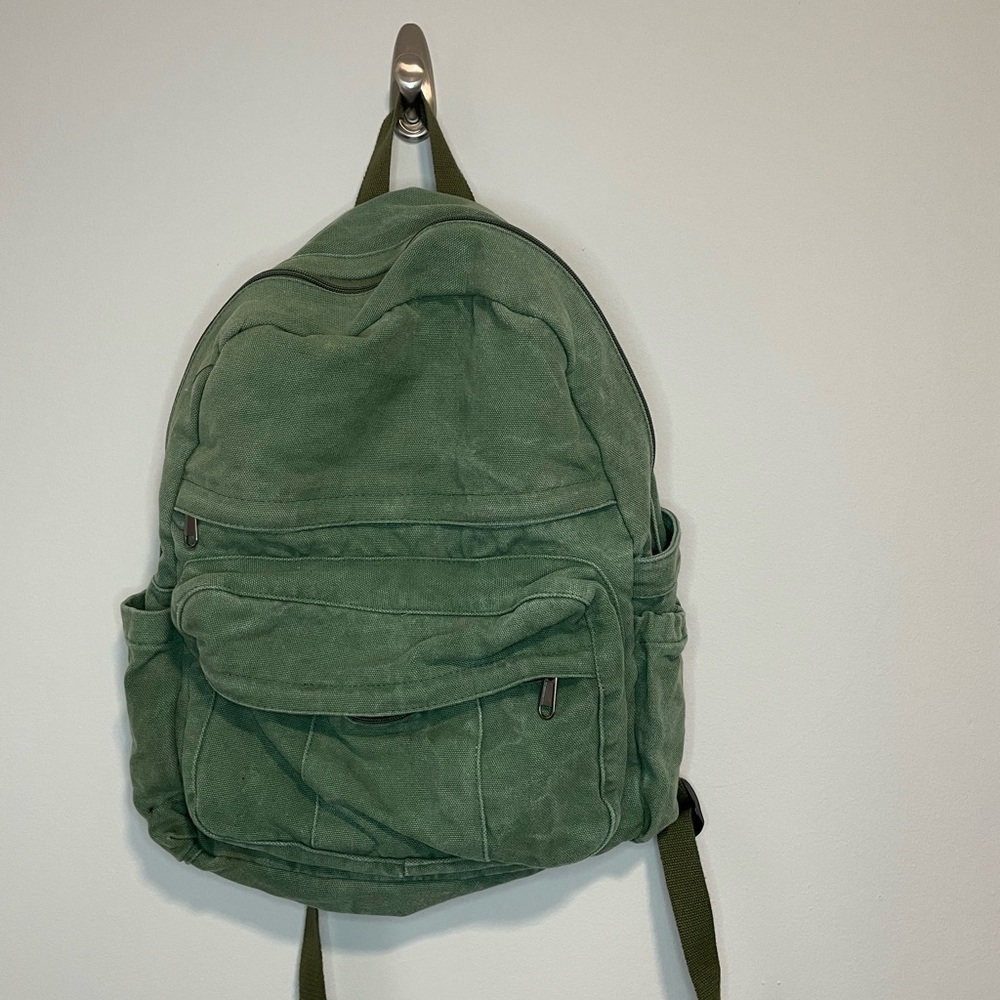Green Canvas Backpack